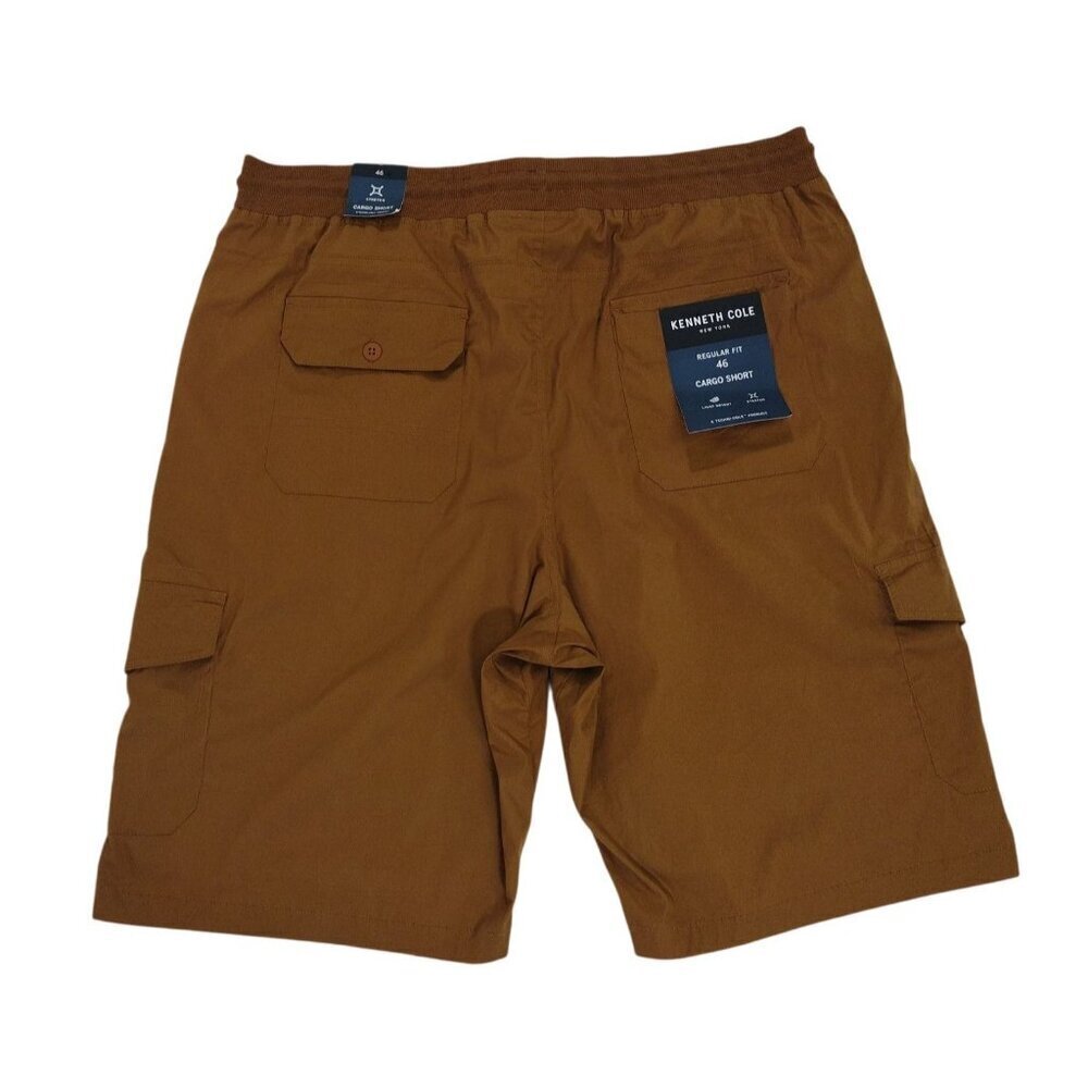 Kenneth Cole Mens Brown Cargo Shorts With Adjustable Waistband & Pockets Size 46 - Picture 2 of 7